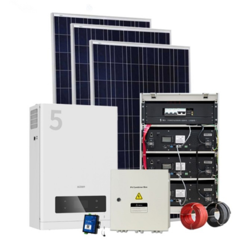 พลังงานแสงอาทิตย์ 1kw 3kw 5 kw 8kw 10 kw 20kw 30kw Off-Grid Home Hybrid Solar System