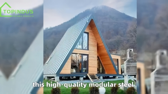 บ้านทรงสามเหลี่ยม A-Frame ขนาดเล็กหรูหราทันสมัยดัดแปลงสำเร็จรูป