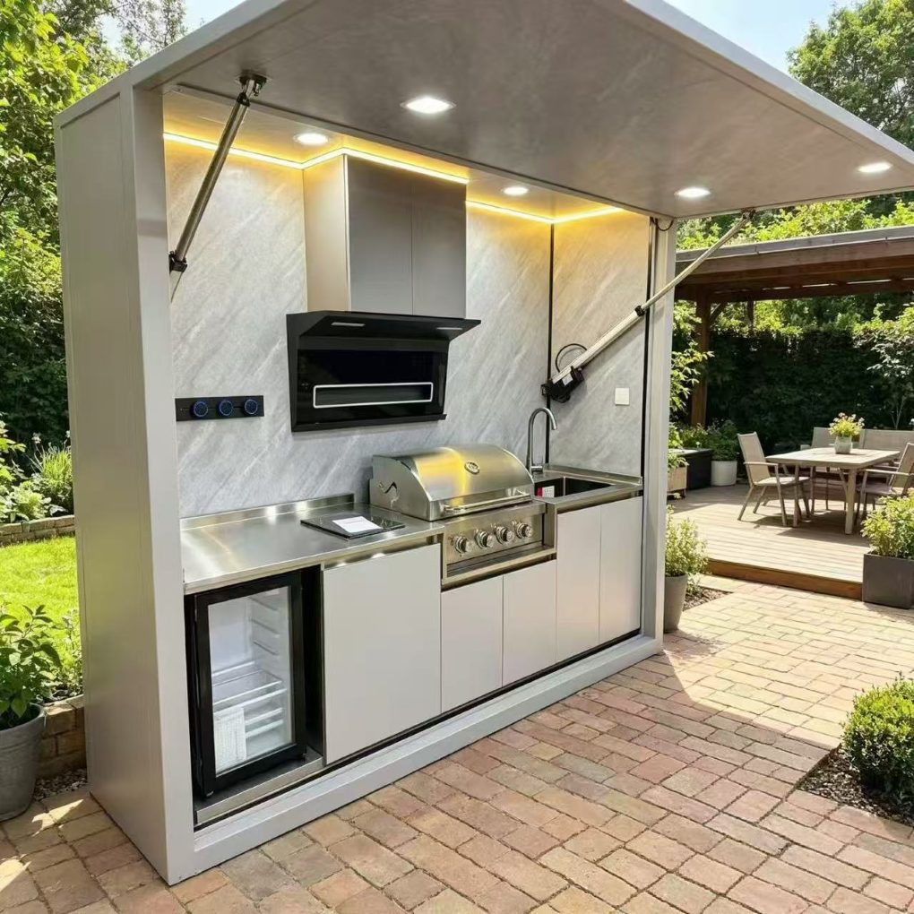 Expandable Smart Mobile Outdoor Kitchen Pod for Camping Use